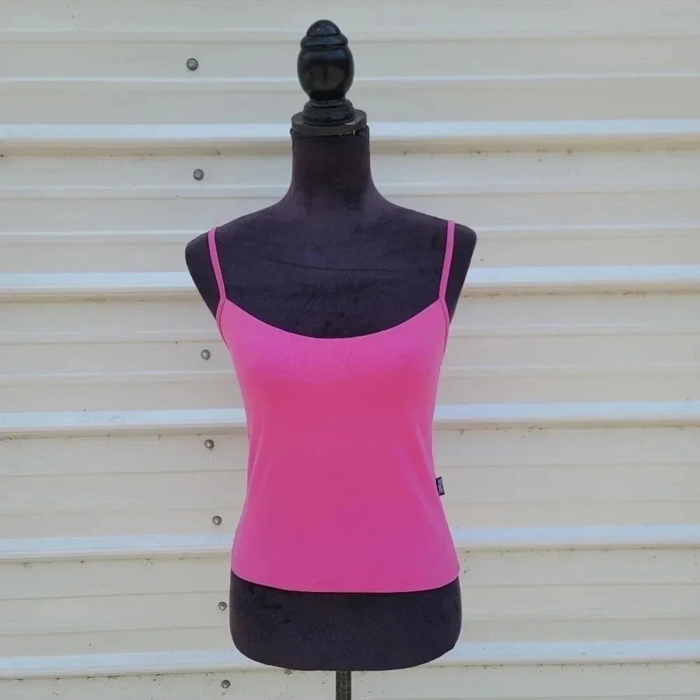 Patchwork Brazil Women's Tank Top Cami Layering Active Basic Spaghetti Strap M